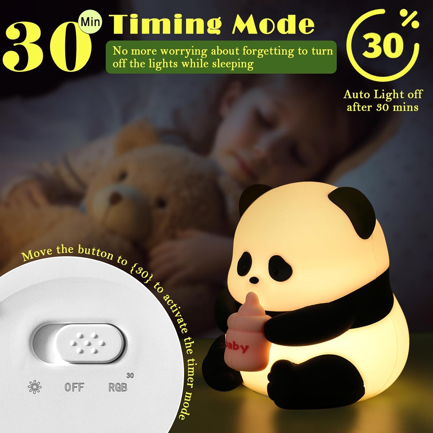 Panda HuaHua Night Light, Cute Pat Lamps - YouWei Trade