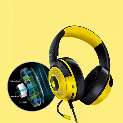 RGB Lighting Pokemon Pikachu V3 PC Wired USB Gaming Headset