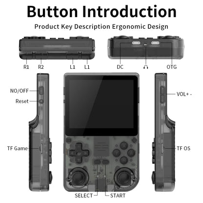 3.5-Inch IPS HD Screen Retro Video Handheld Game Console A133Plus Chip 5000mAh Lithium Battery Gift Retro Stickers