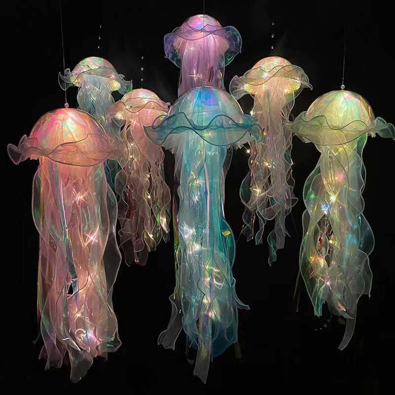 6Pcs DIY Luminous Jellyfish Night Light