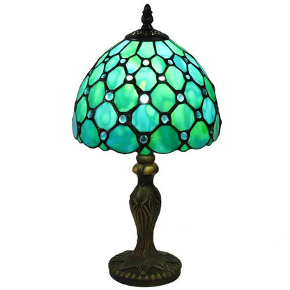 8" Tiffany Style Table Lamp, Sunflower Stained Glass Lamp