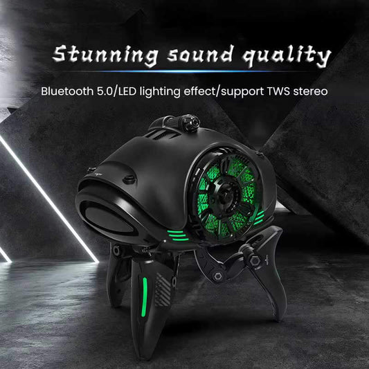 LED Light Robot Bluetooth Speaker Subwoofer Stereo Surround