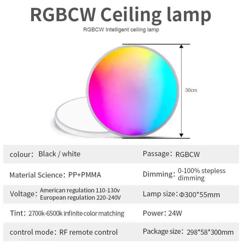 RGBCW LED Ceiling Lights Romote Control