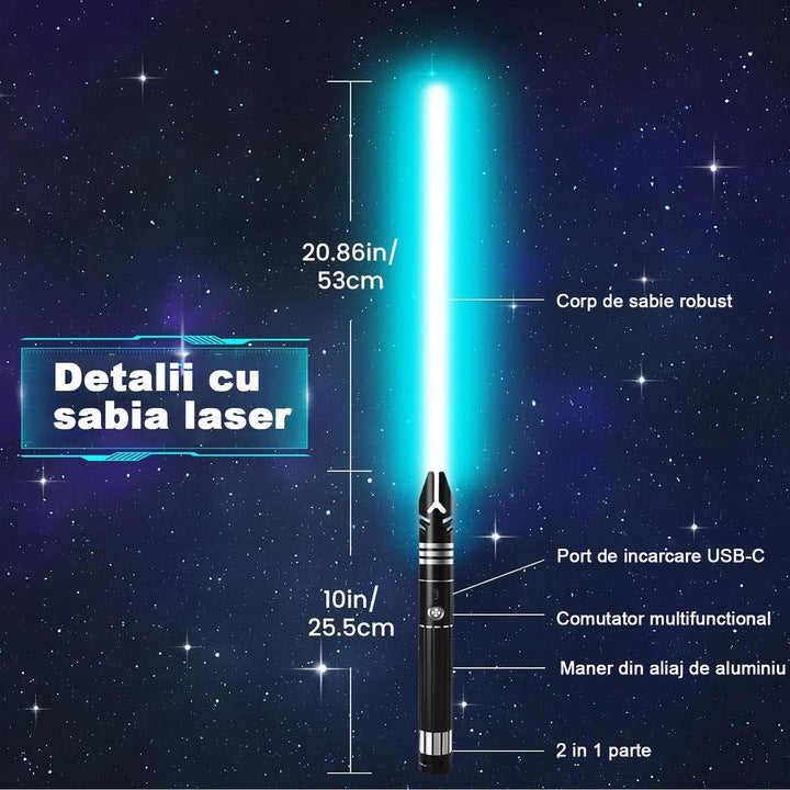 [2 Pack]Lightsaber Flashing Rainbow Saber Lights Sword - YouWei Trade