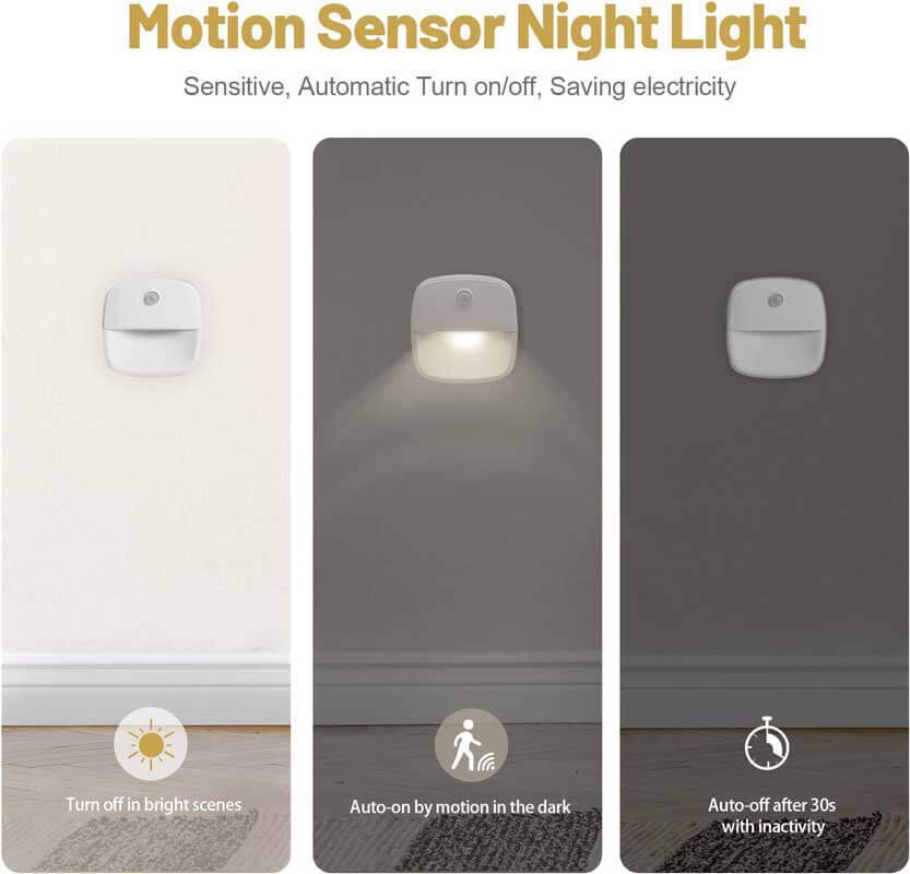 6Pack Motion Sensor Light with Cordless Battery-Powered