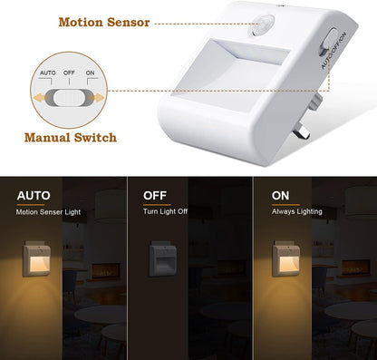 [2 Pack] LED Motion Sensor Night Light Warm - YouWei Trade