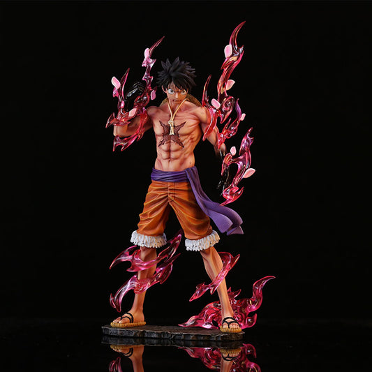 One Piece Luffy Anime Figure Toys Monkey D Luffy Flowing Cherry