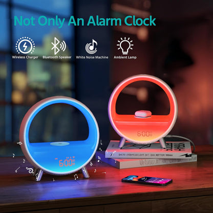 Sunset & Sunrise Alarm Clock with Wireless Charging Station - YouWei Trade