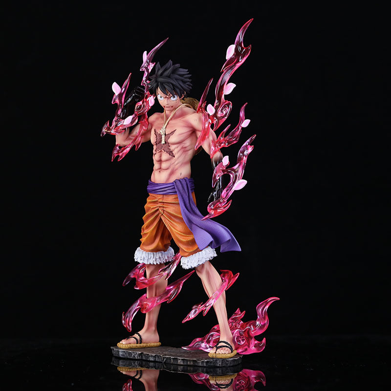 One Piece Luffy Anime Figure Toys Monkey D Luffy Flowing Cherry