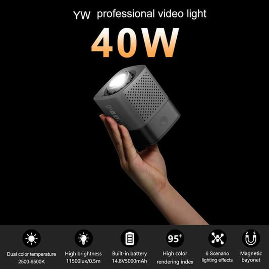 P40W Portable Photography Light MINI  COB Fill Light