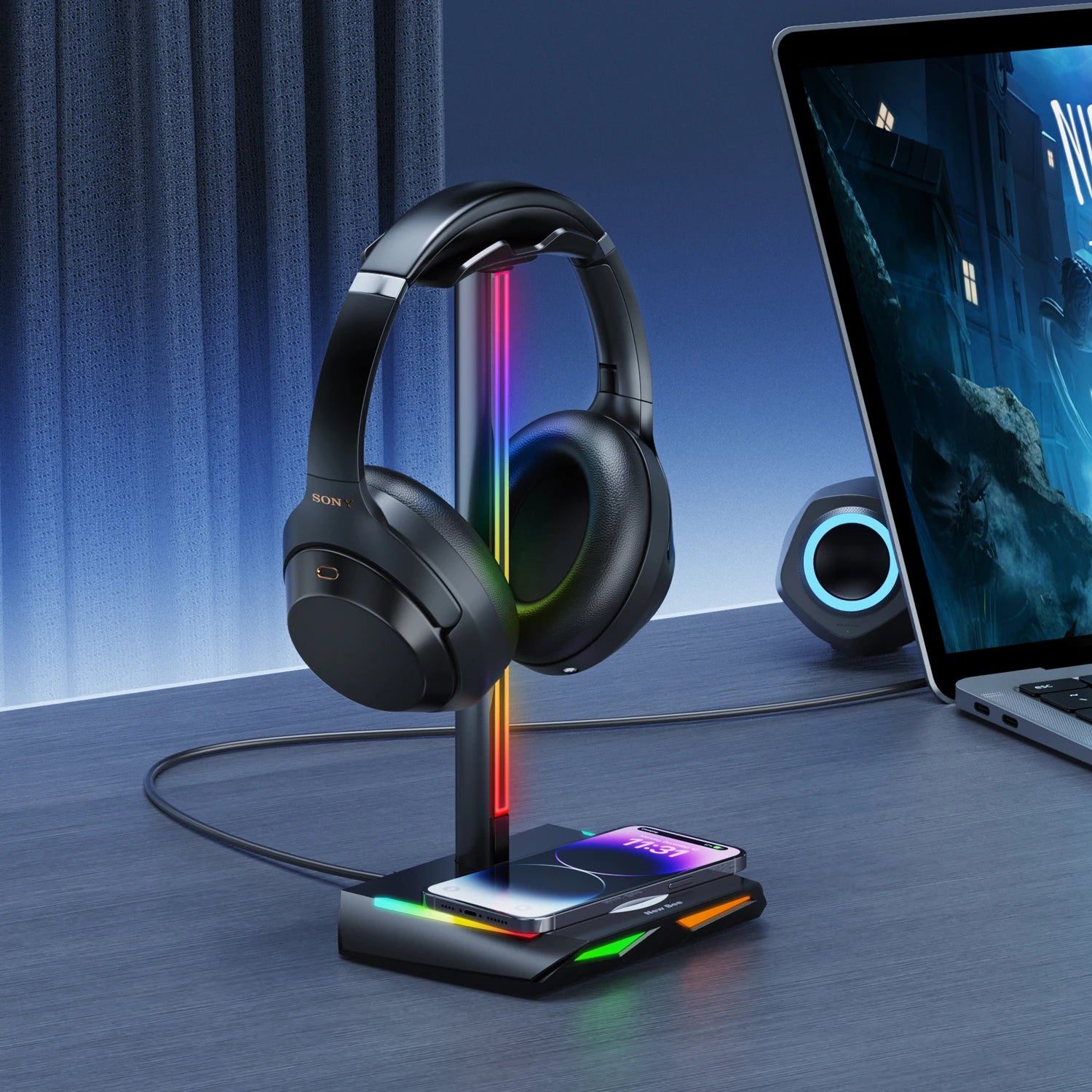 RGB Headset Stand Holder 