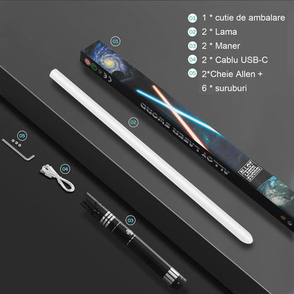 [2 Pack]Lightsaber Flashing Rainbow Saber Lights Sword - YouWei Trade