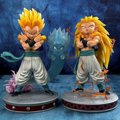 Dragon Ball Z Gotenks Ssj3 Figure Super Saiyan 3 Gotenks Action Figures 25cm