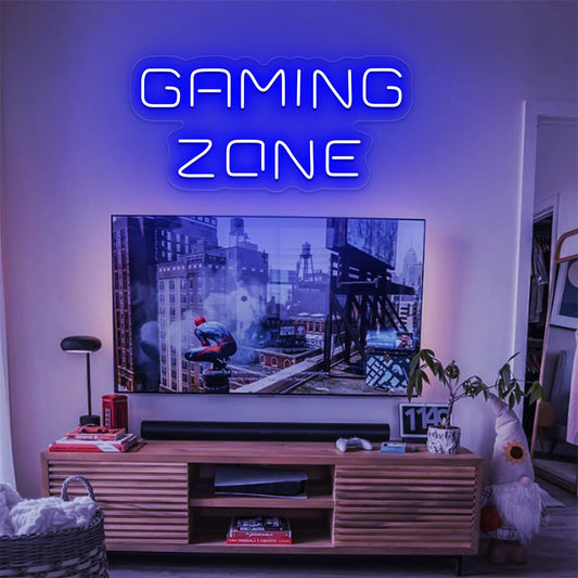 Gaming Zone Neon Sign USB Powered Gaming Room Wall Decoration