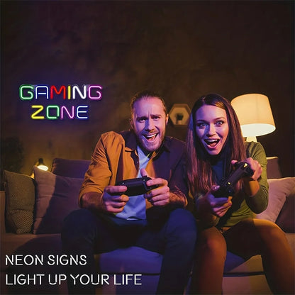 Gaming Zone Neon Sign USB Powered Gaming Room Wall Decoration