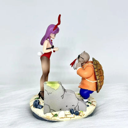 10cm Dragon Ball Master Roshi And Bunny Girl Bulma Pvc Figures