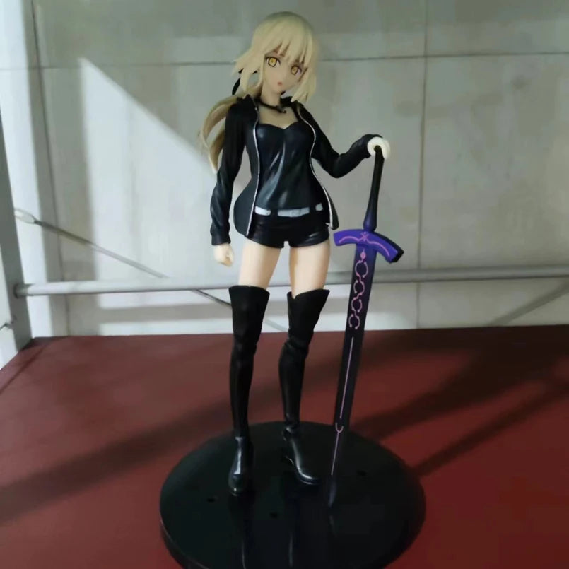 23cm Anime Fate Stay Night Figure Casual Clothes Saber PVC Action Figure