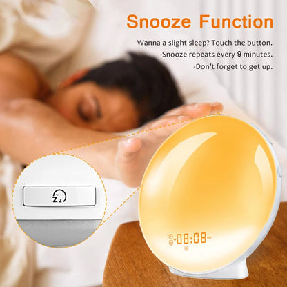 Sunrise Alarm Clock Wake Up Light Clock Sunrise/Sunset