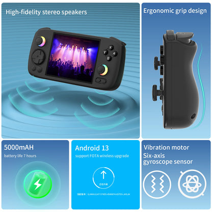 256G(8K Games) RG406H Handheld Game Console 4 Inch IPS Multi-touch Screen