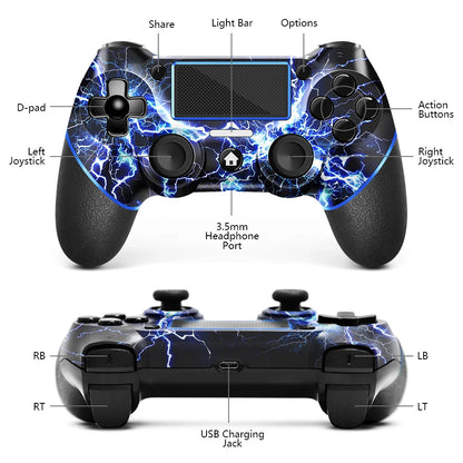 Wireless Gaming Controller with 6-Axis Gyro 3.5mm Audio For MP4