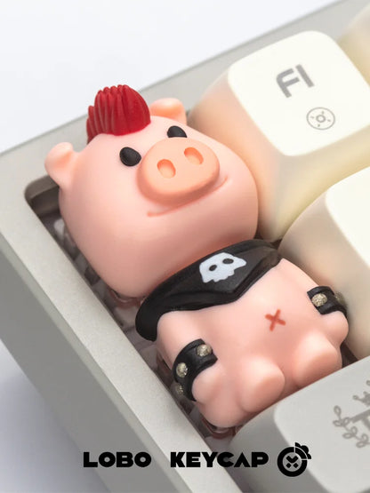 Party Animals Keycaps Hand-made Resin Keycap Mechanical Keyboard Keycaps Kawaii Customized Gaming Accessories Gifts