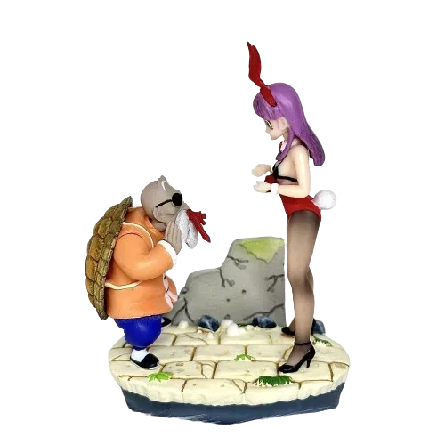 10cm Dragon Ball Master Roshi And Bunny Girl Bulma Pvc Figures