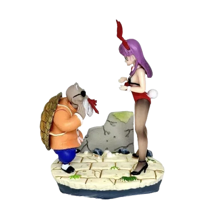 10cm Dragon Ball Master Roshi And Bunny Girl Bulma Pvc Figures