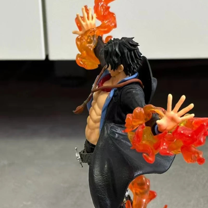 18cm Anime Ace One Piece Figurine GK Fire Fist Portgas D Ace Action Figures