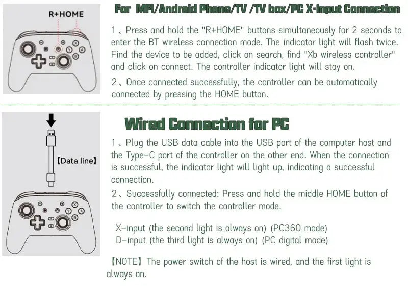 Wireless Gaming Controller for Nintendo Switch OLED/Lite Joystick For PC/Steam Deck With 6 Axis