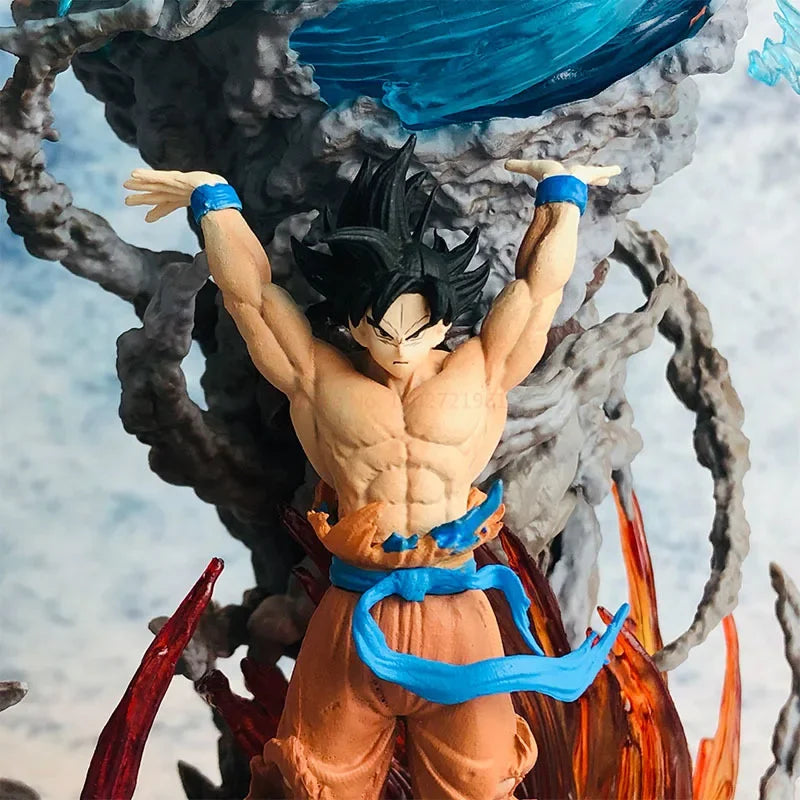 25cm Son Goku Dragon Ball Anime Figure Super Genki Bomb Luminous Figures GK