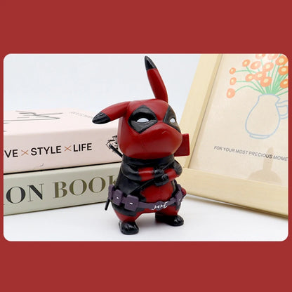 12cm Kawaii Pikachu Cos Deadpool Anime characters q version