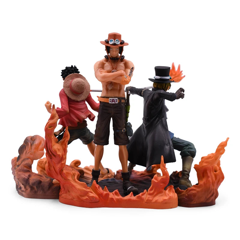 1/60 One Piece Monkey D Luffy Sabo Portgas D AceAction Figure 3PCS