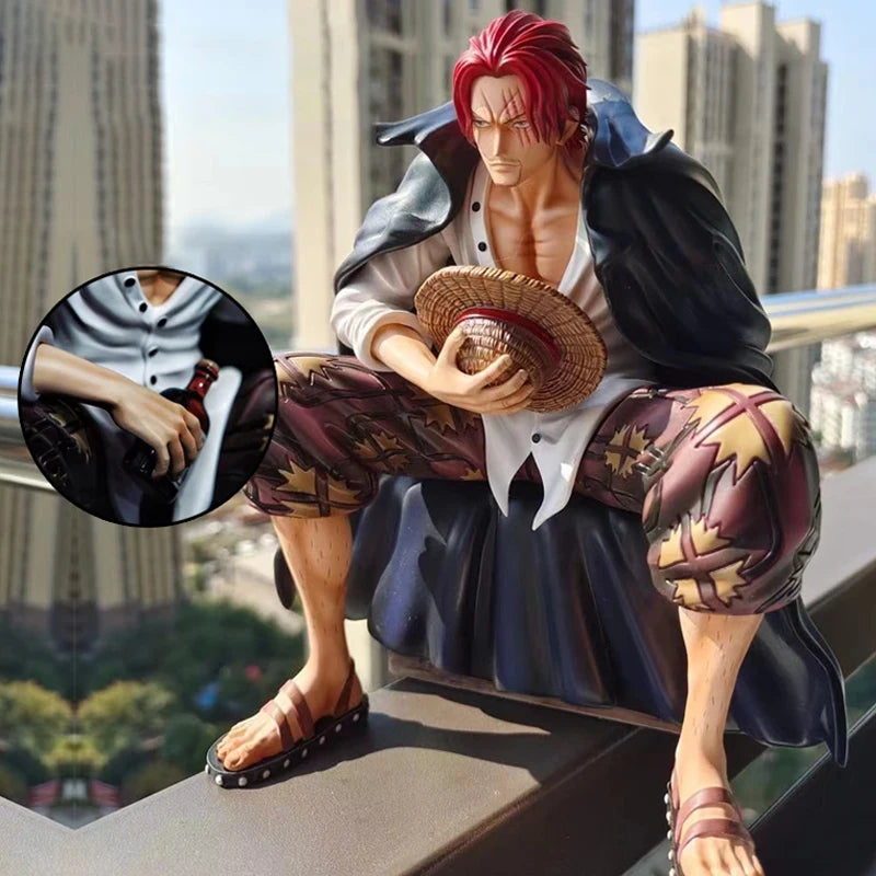 17cm Shanks Anime Figure Red Yonko Red Hair Shanks Action