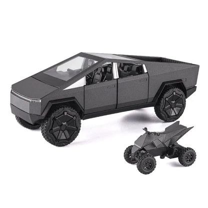 1:24 Model Silver Truck Toy Cars with Sound and Light