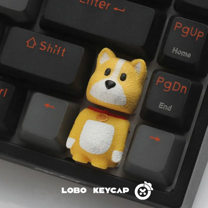 Party Animals Keycaps Hand-made Resin Keycap Mechanical Keyboard Keycaps Kawaii Customized Gaming Accessories Gifts