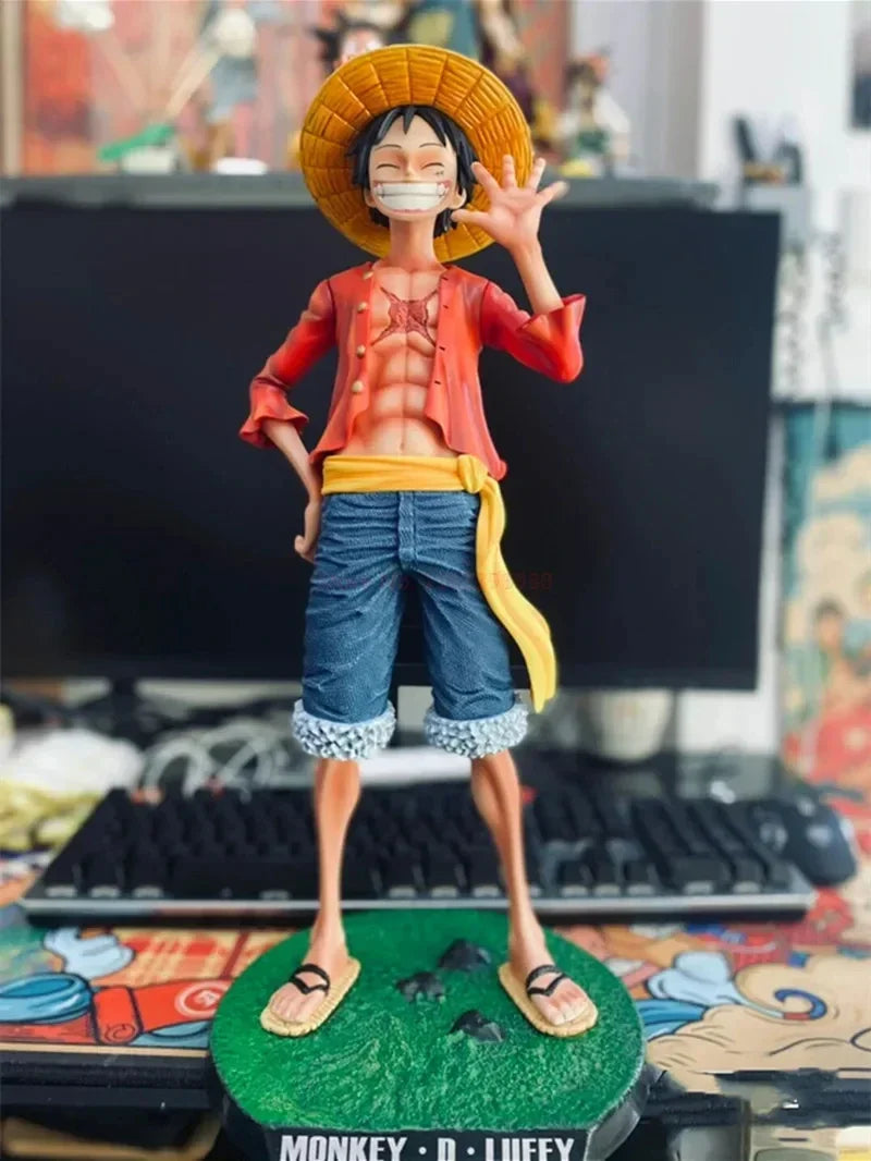 42.5cm Straw Hat Monkey D. Luffy Gk Large 1/4 Big Smiley Anime Figures