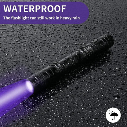 Portable UV Flashlight 365nm Ultraviolet Torch With Pen Clip