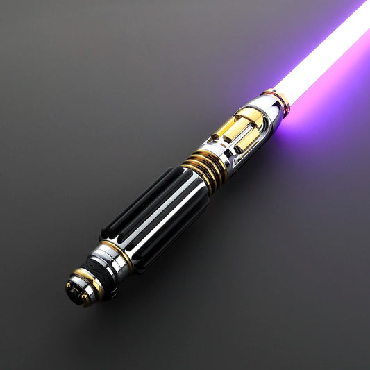 DamienSaber Mace Windu Lightsaber Sensitive Smooth Swing Light Saber Xeno3.0 Pixel Heavy Dueling Metal Handle with 34 Fonts