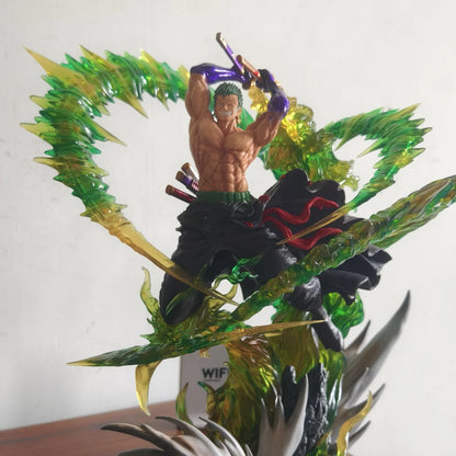 30cm Figures Roronoa Zoro Anime Figure With Light Standing Model