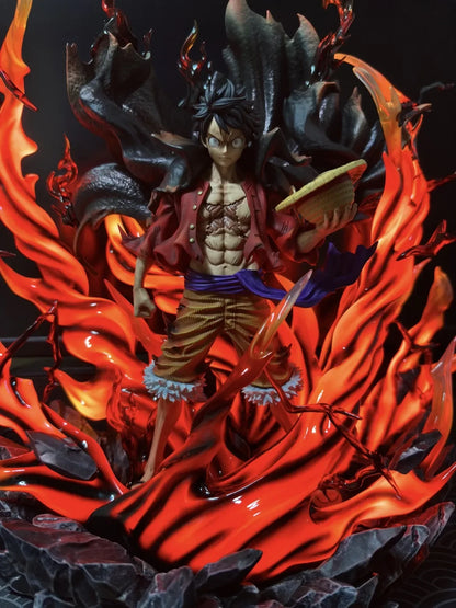 One Piece Anime Figure - Heavenly Painted Conqueror's Haki Luffy GK Model 40cm