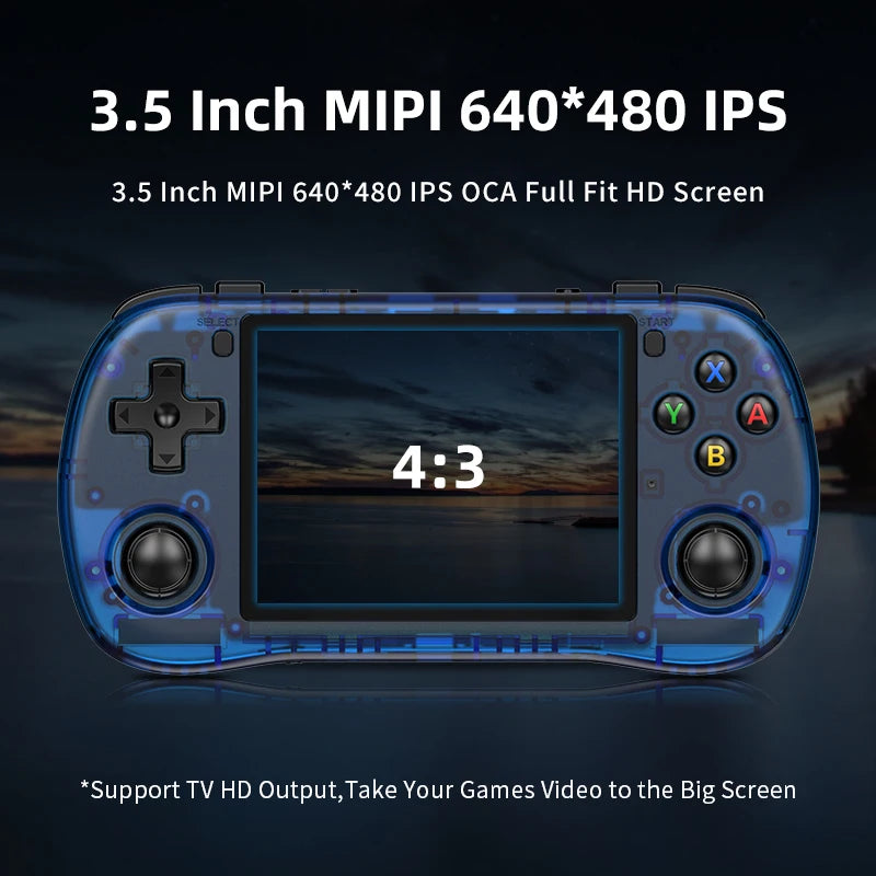 Retro Video Handheld Game Console 3.5 Inch 4:3 IPS Screen 3000mAh Battery