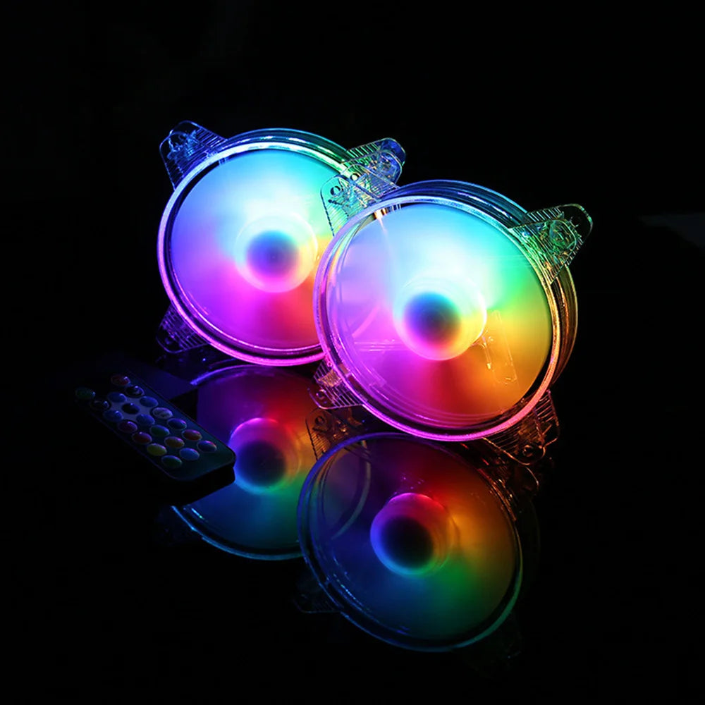 12CM LED Light Heat Dissipation Computer Fan Cooler Radiator