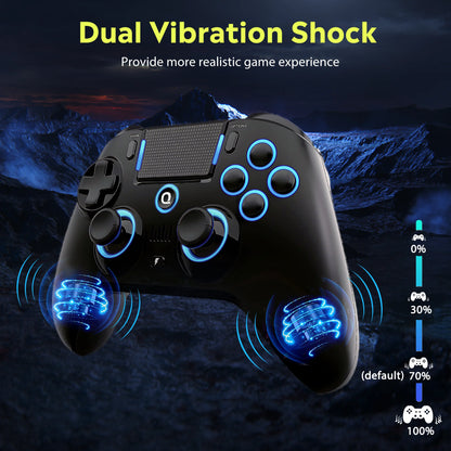 Wireless Gaming Controller fo rPS5 PS4 PS3 IOS Android PC Hall Effect 9-color LED lights