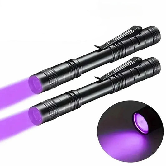 Portable UV Flashlight 365nm Ultraviolet Torch With Pen Clip