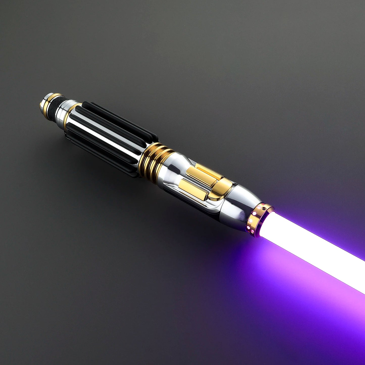 DamienSaber Mace Windu Lightsaber Sensitive Smooth Swing Light Saber Xeno3.0 Pixel Heavy Dueling Metal Handle with 34 Fonts