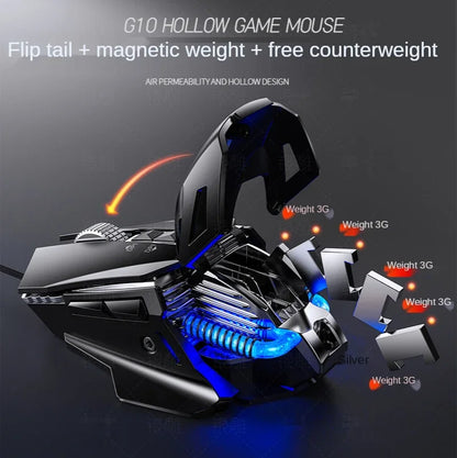 Wired Macro Programming Gaming Mouse Water-cooled light