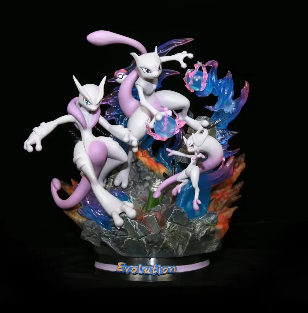 Kawaii Anime Pokemon Mewtwo Mewtu Battle Ver. GK PVC Action Figure