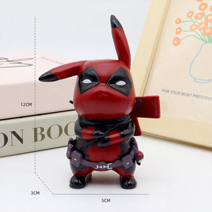 12cm Kawaii Pikachu Cos Deadpool Anime characters q version