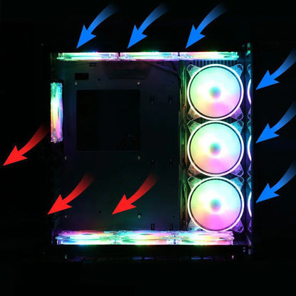 12CM LED Light Heat Dissipation Computer Fan Cooler Radiator