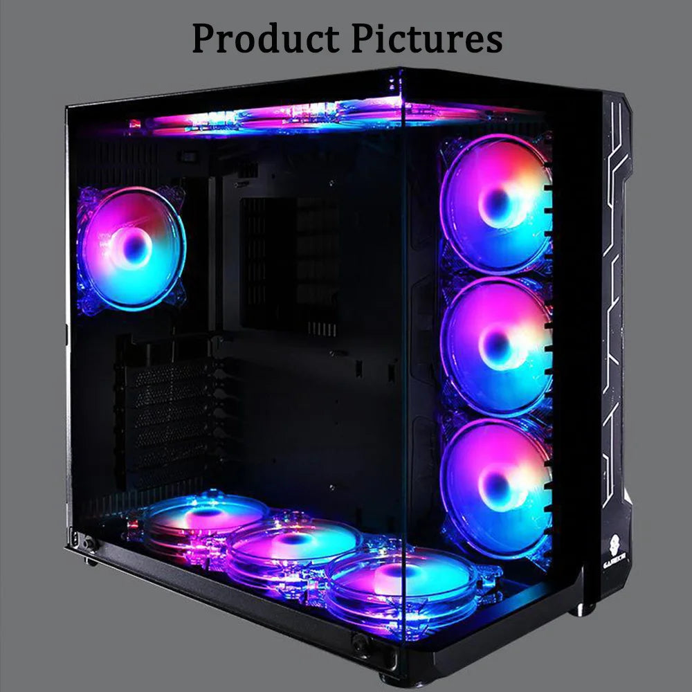 12CM LED Light Heat Dissipation Computer Fan Cooler Radiator